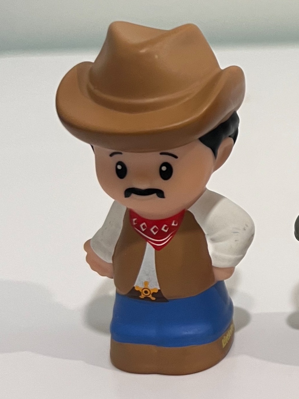 Brown Cowboy Figure Toy with Red Bandana - Kids Action Figure